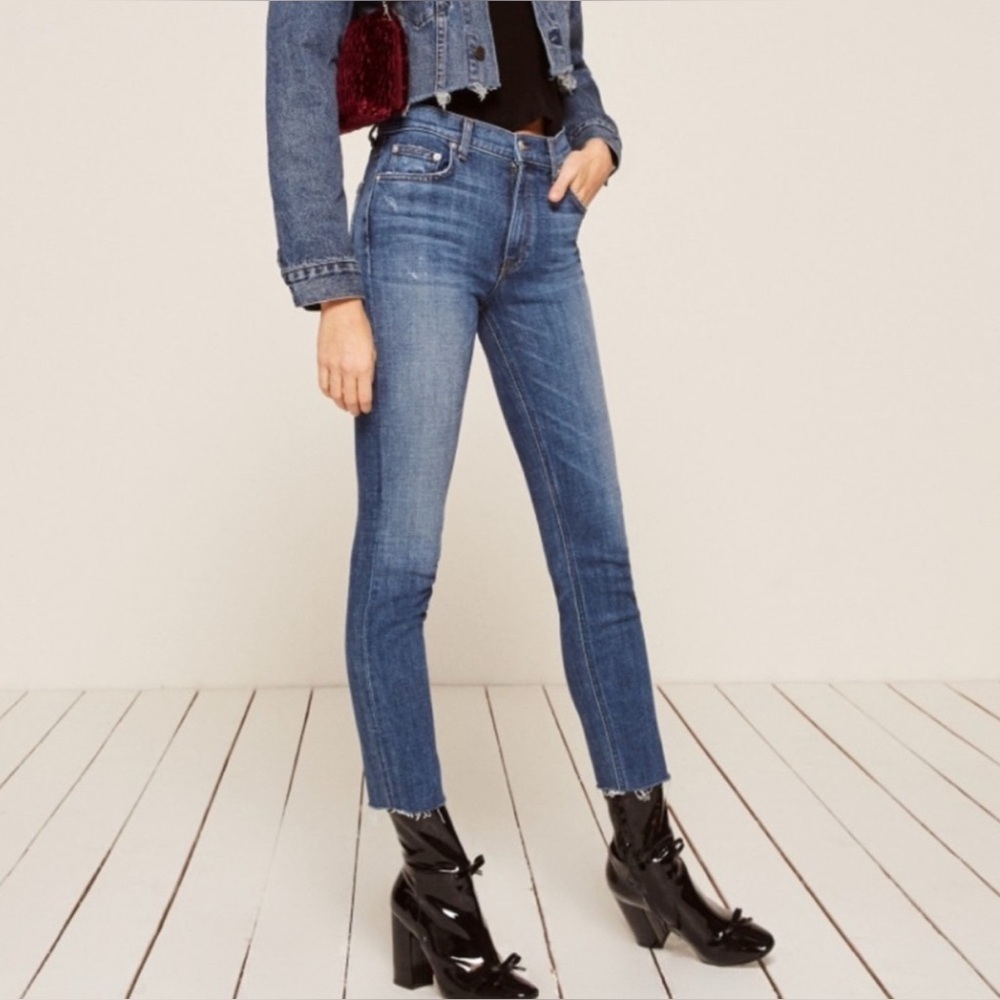 Reformation Stretch Crop Cigarette Jeans - Size 27